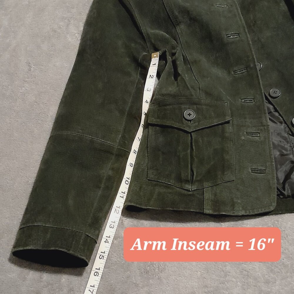 Western Suede Green Jacket Rodeo Rustic By H&G Size S/P - Picture 11 of 16